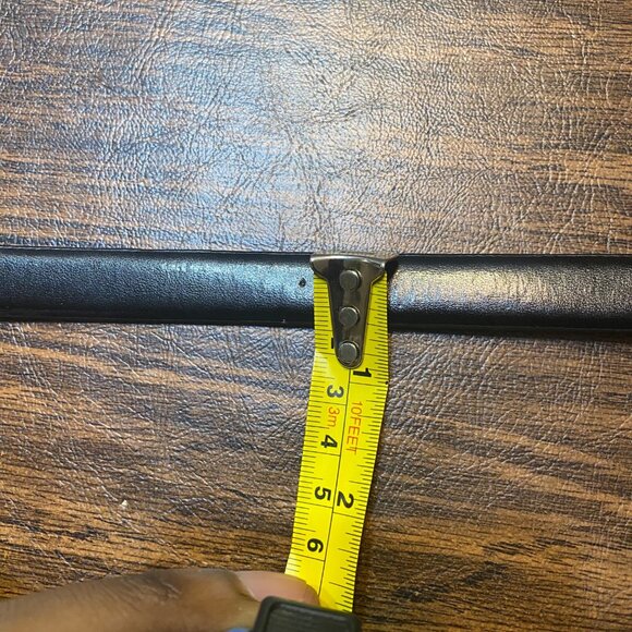 Vtg Liz Claiborne Jeweled Buckle Black Leather Blend Belt Women S Waist 27"-31" - Picture 7 of 10